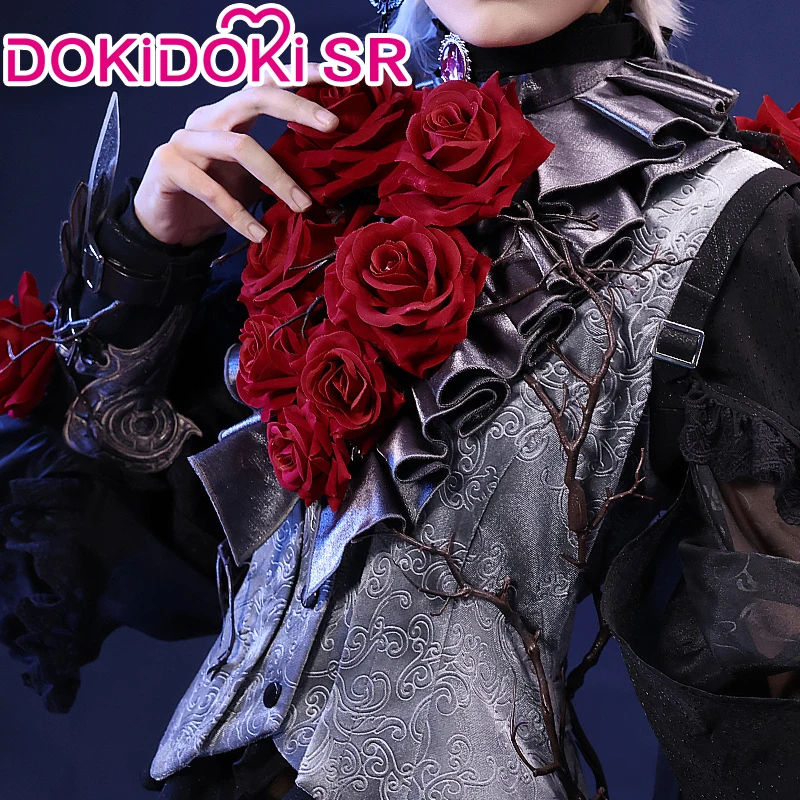 Disfraz de Cosplay de Emil de Identity V, Traje Gótico Negro con Peluca, Disponible en Stock, Edición 2026