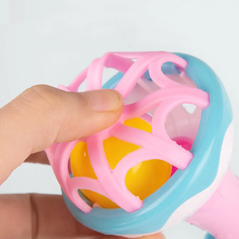 

3 Pcs H bell Rattles Toys Lightweight Clear Sound bells Shaker Rattles Plastic Toddler Teether Music Educational