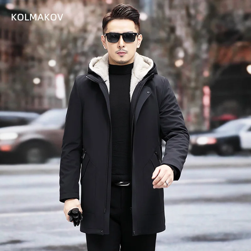 2024 winter Long style coat men's High quality casual thicken trench coat,casual hoooded jackets men,Men's Clothing Windbreakers