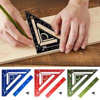 Triangle Ruler Measurement Tool Aluminium Alloy Carpenter Set Square Angle Woodworking Tools Try Square Triangular Metric