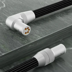 Monosaudio TA205 Hifi Audio Tonarm Cable Gold plated 5 Pin DIN & RCA Phono Turntables Analog Cable with OFC silver plated cable