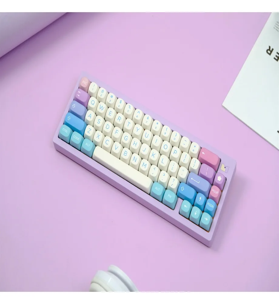 Keycap personalized sublimation process suitable for a variety of mechanical keyboards keycaps 126 keys PBT material MOA height