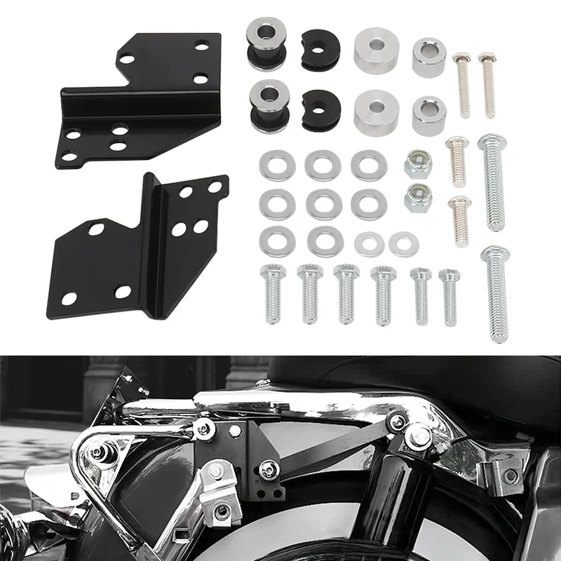 Motorcycle Backrest Rack Docking Hardware Mounting Detachable For Harley Touring Road King Street Road Electra Glide 1997-2008