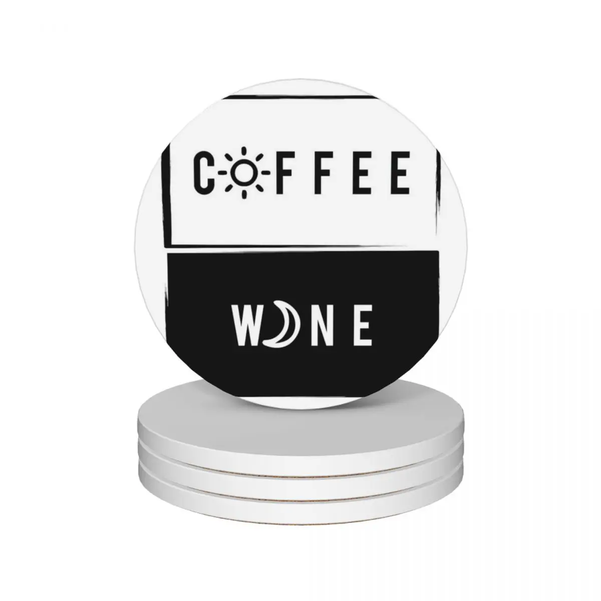 

Wine & Coffee Ceramic Coasters (Set of 4) cute for table original drinks Coasters