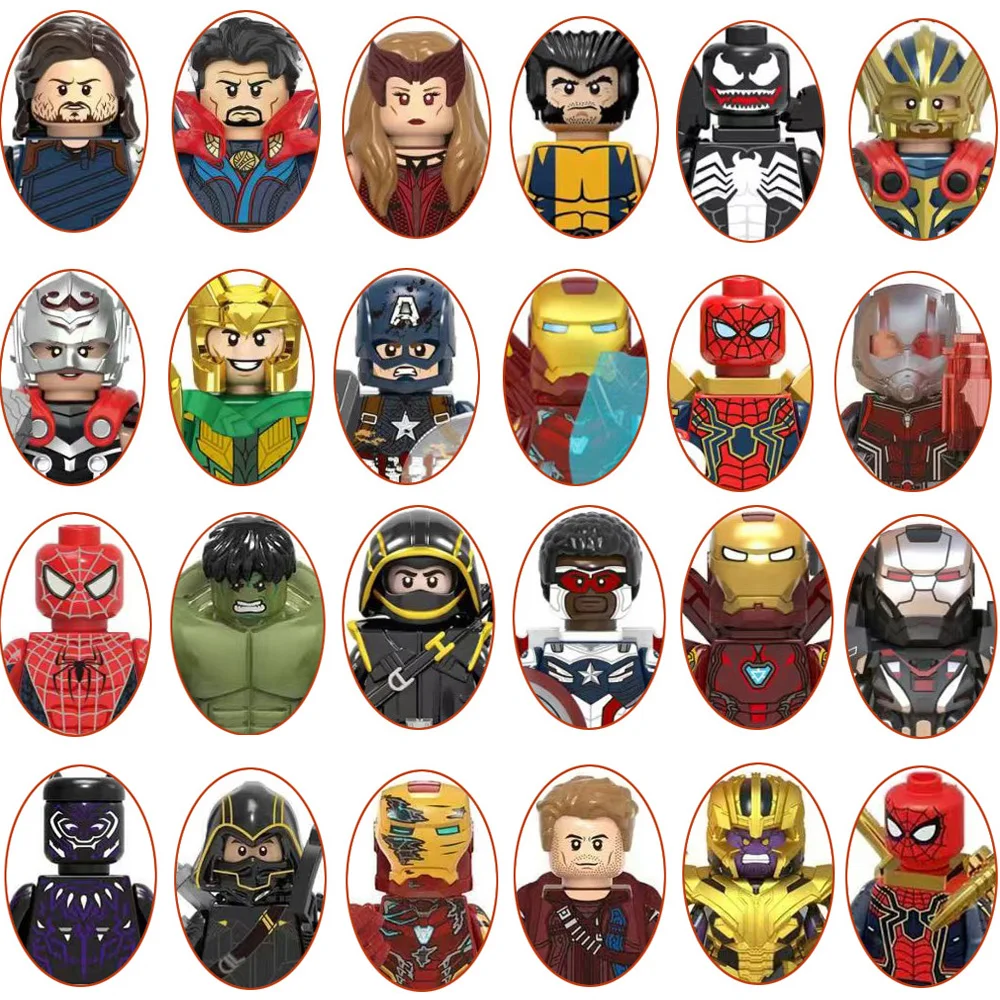 Marvel Building Blocks Gift Children's Assembly Toys Birthday Party Gift Mini Action Figure