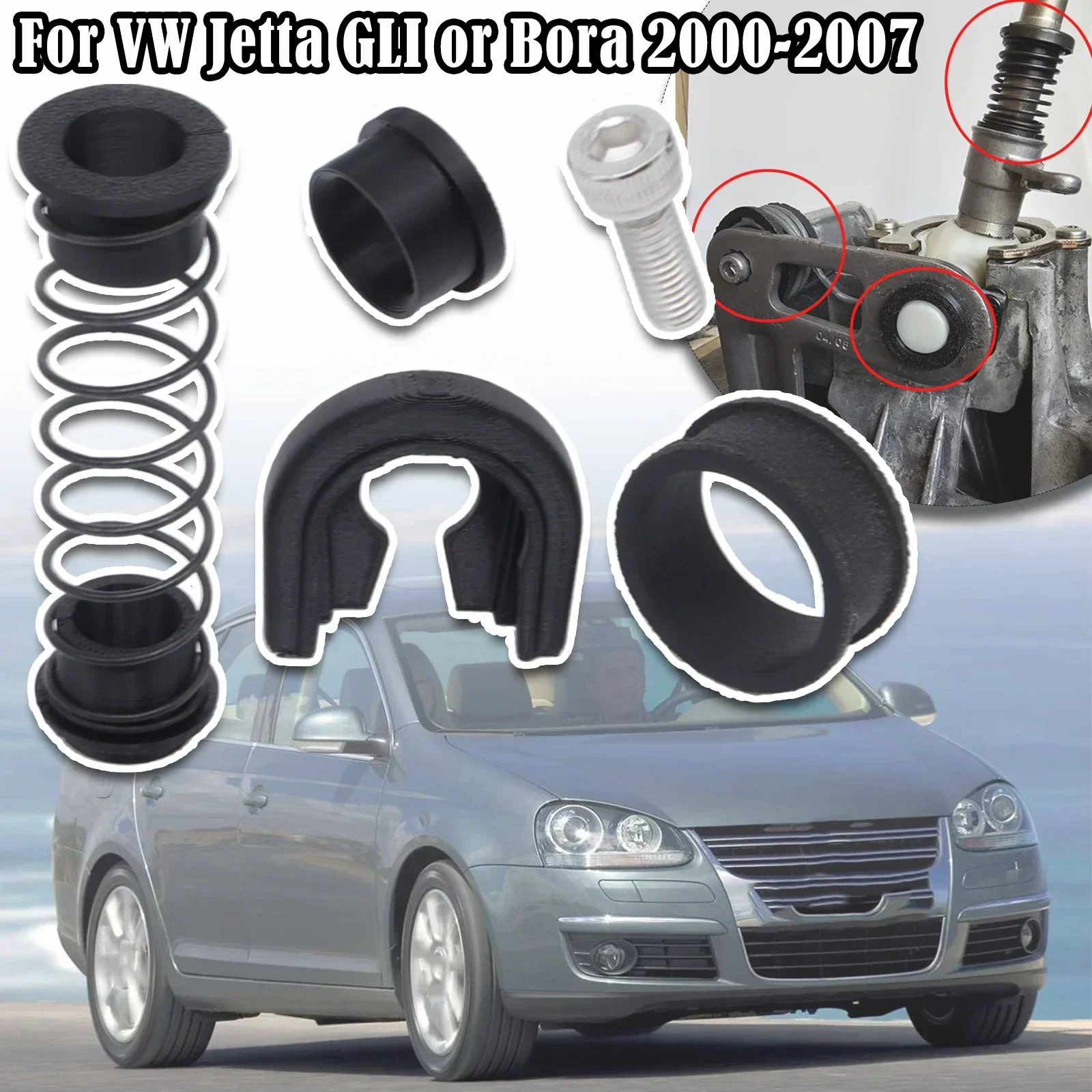 

Gearbox Repair Kit For VW Jetta GLI/Bora Trans Shifter First Gear Getter Reverse Lever Change Selector Linkage Bushes 2000-2007