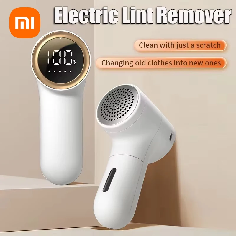 Xiaomi Electric Lint Remover Intelligent USB Rechargeable Digital Display Hairball Trimmer Portable Clothes Shaver 5 Gear Razor