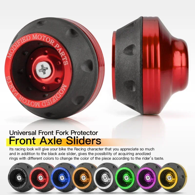 2/4Pcs Universal Motorcycle Wheel Protection Crash Pad Motorbike Crash Protectors Alloy Motocross Falling Front Fork Slider Cups