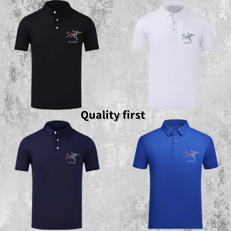 

2025 New High End Business Golf T-shirt Long Sleeved Top Men's Competition Breathable Quick Drying Shirt Polo Shirt Sportswear