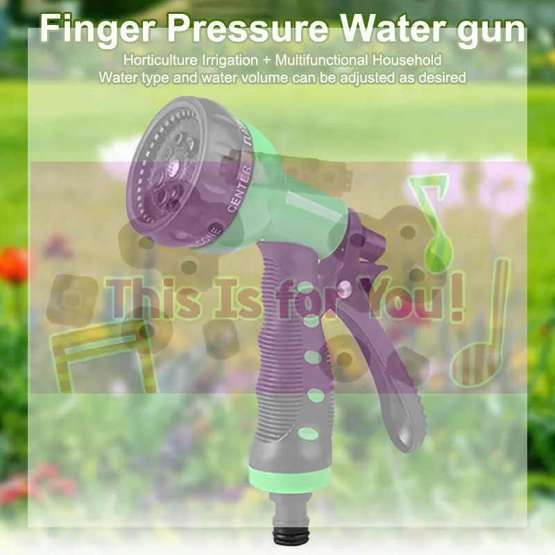 【MA】Garden Hose Spray Nozzle 7 IN 1 Adjustable Spray Modes Non Slip Grip For Lawn Car Washing Garden Watering