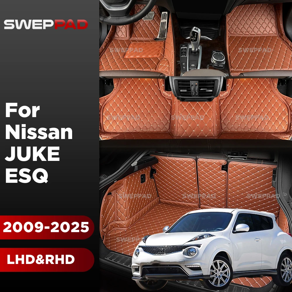 Автомобильные коврики для Nissan JUKE ESQ 2009-2025, 24, 23, 22. Коврик в багажник, защитный коврик для грузового отсека, индивидуальные напольные коврики, аксессуары.