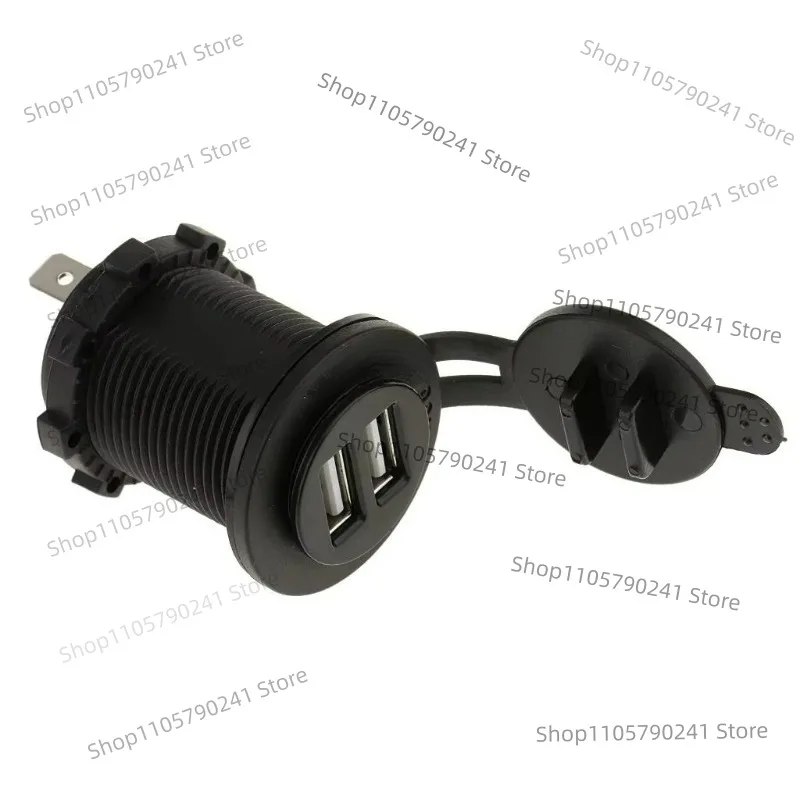 Dual Port USB Fast Charger Waterproof Adapter for Car Truck Boat ATV RV 12V 24V Power Socket Accessory