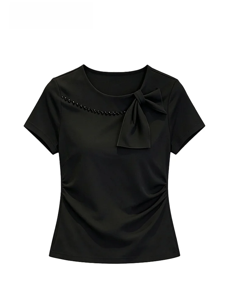 

plus Size Women's Short Sleeve T-Shirt round Neck Commute Style Cotton Blend Summer Fashionable Top for Plump Sister