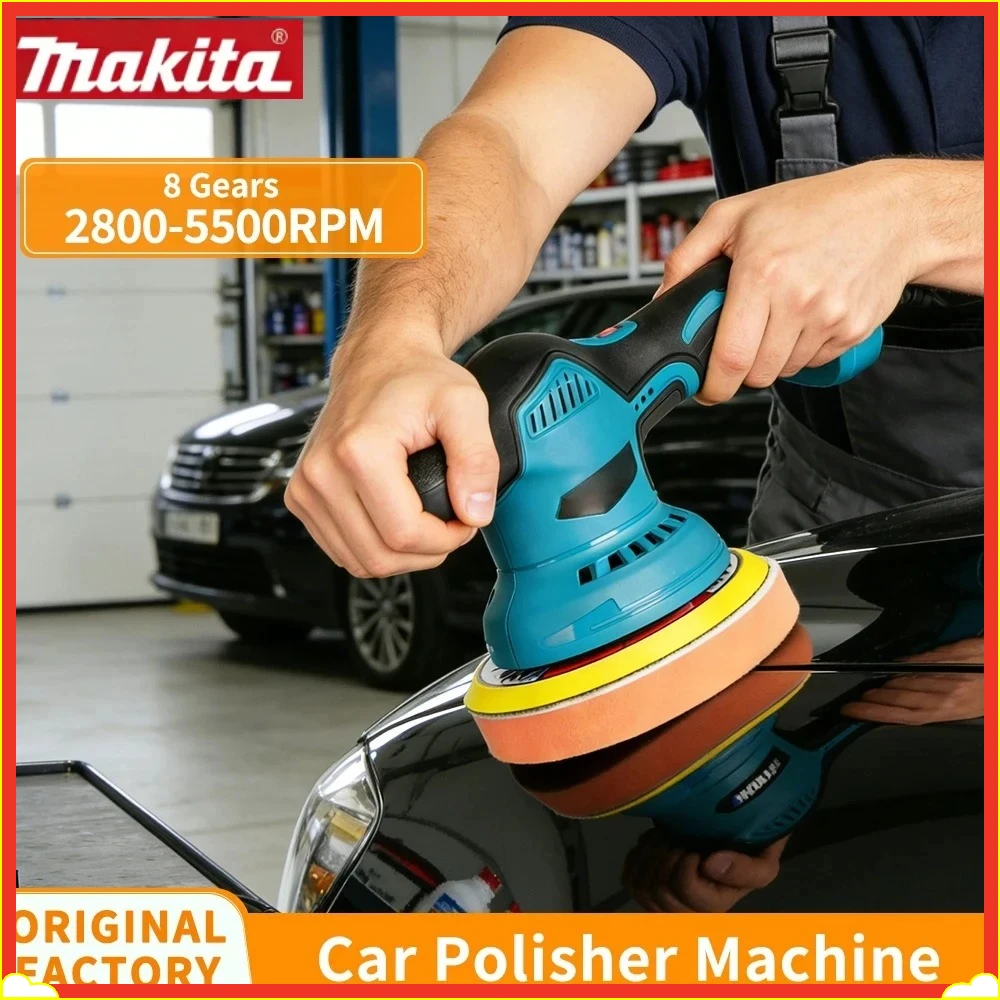 

Беспроводная электрическая полировальная машина Makita с 8 скоростями, цифровым дисплеем, для полировки и вощения автомобилей