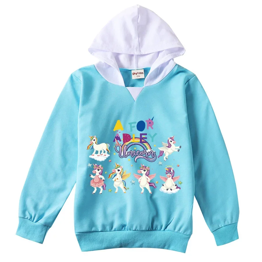 

Cute A FOR ADLEY Hoodie Kids Aesthetic Clothing Cartoon Long Sleeves Sweatshirts Baby Boys Casual Hoodies Teenager Girls Clothes