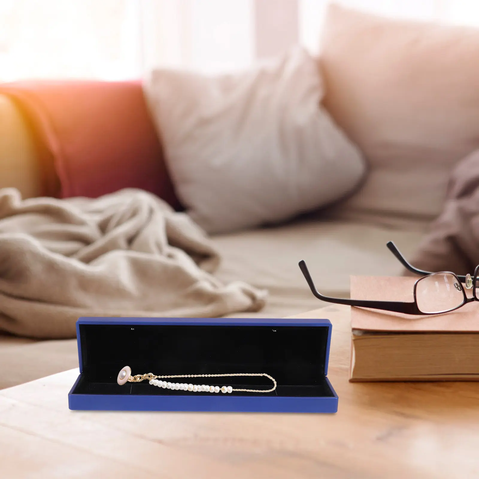 

Романтическая светодиодная шкатулка для ожерелья: уникальный креативный футляр для украшений с автоматической подсветкой для свадебного или помолвочного подарка