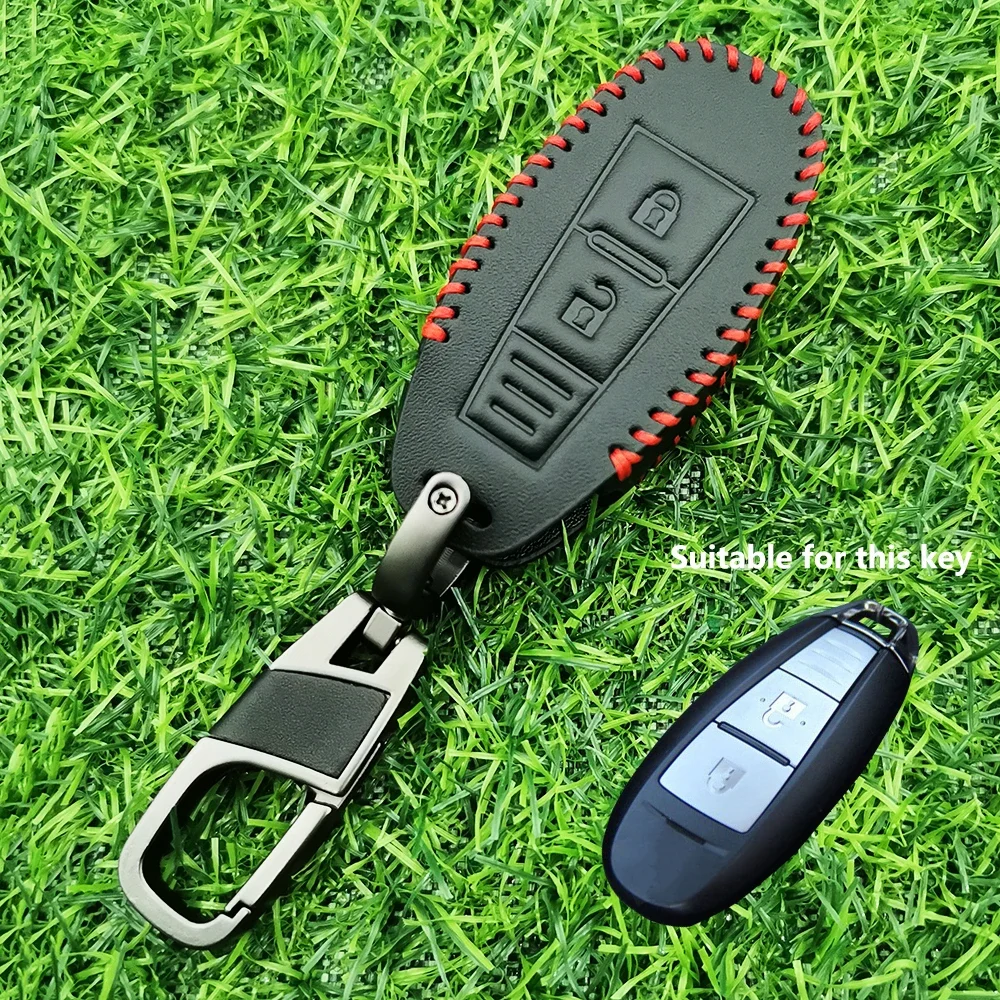 2024 Luxury Leather Car Smart Key Cover Case Bag Protector For Suzuki Baleno Ertiga Ciaz Ignis Kizashi Swift SX4 S-cross Vitars