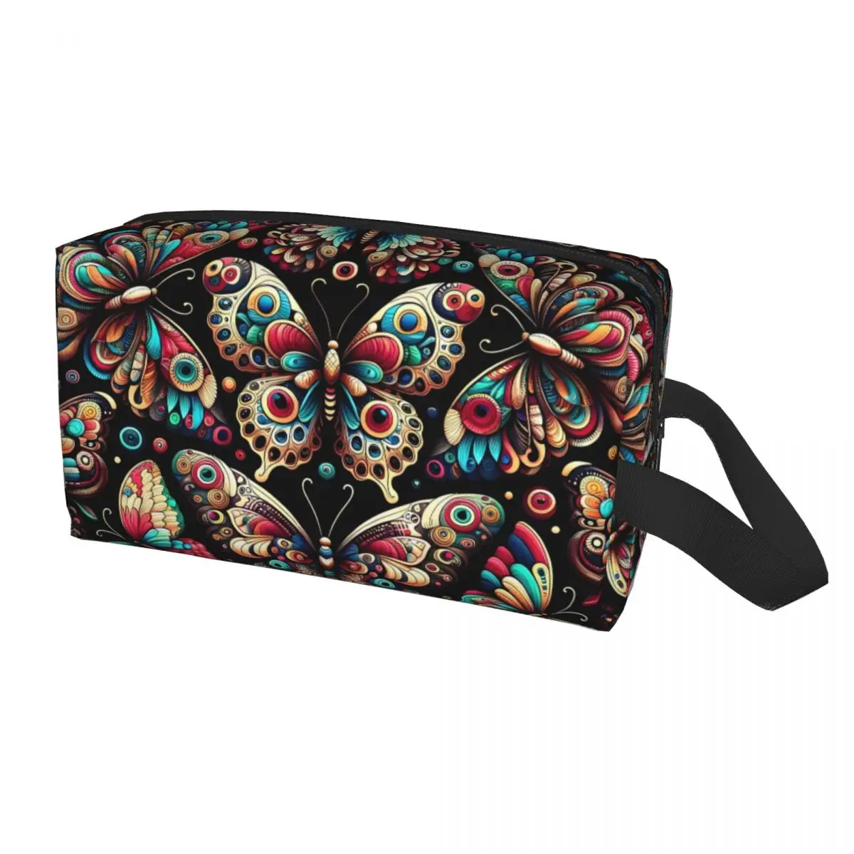

Fashion Funny Colourful Butterfly Printed Travel Toiletry Bag for Women Cosmetic Makeup Organizer Beauty Storage Dopp Kit