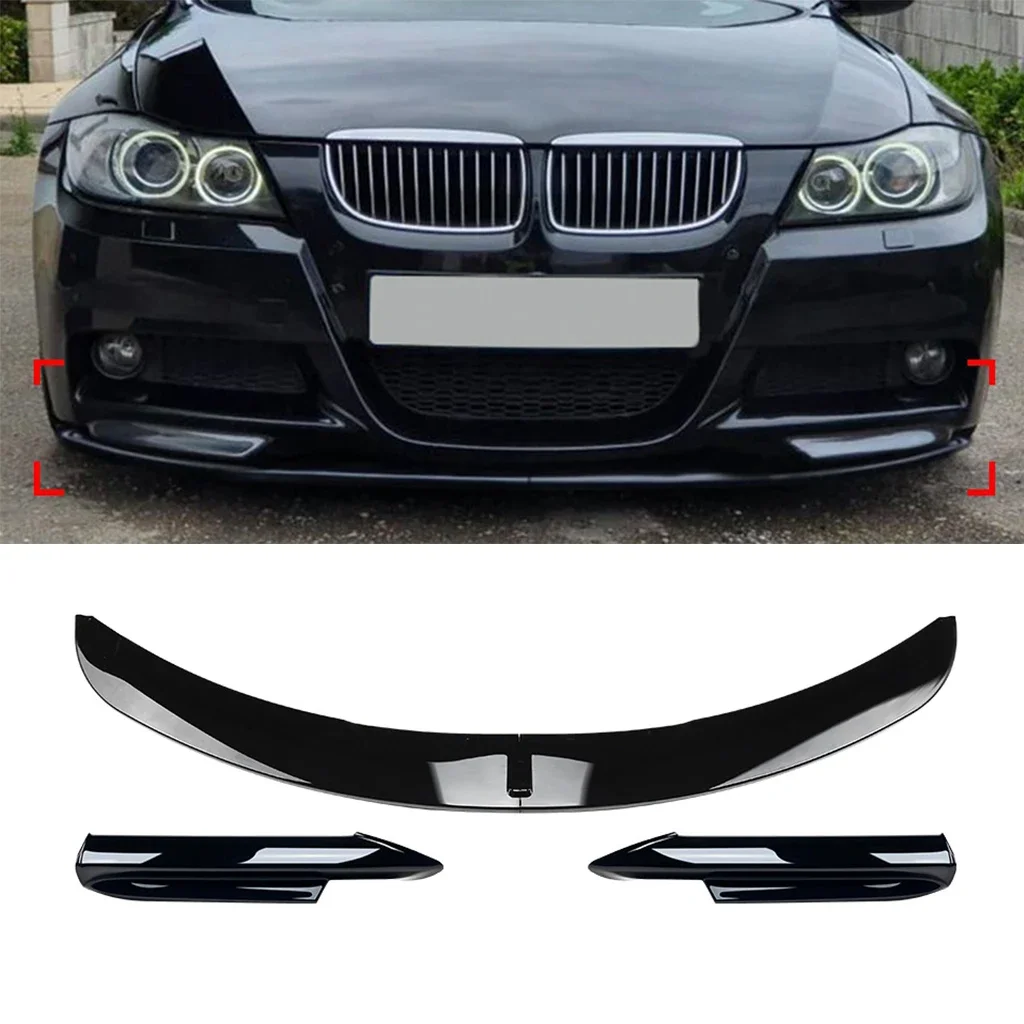 

New! Front Bumper Lip Spoiler For BMW 3 Series E90 E91 M-Tech 2005 2006 2007 2008 Car Front Bumper Protector Lower Blade Splitte