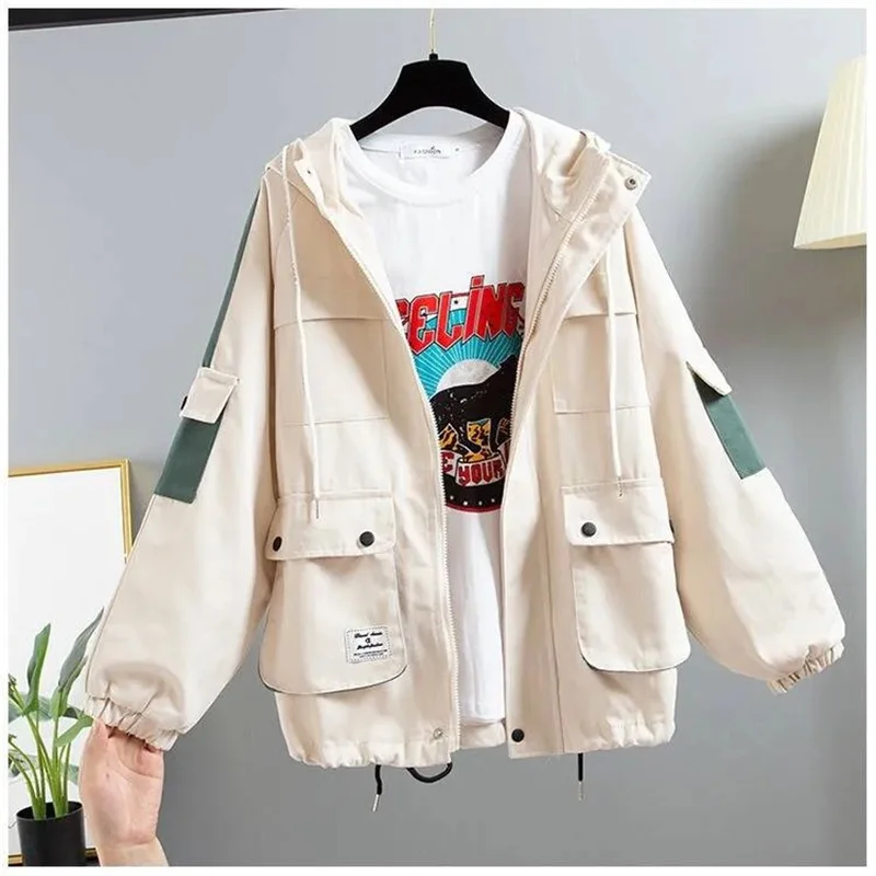 

Double With Lining Women Jacket Nice Spring Summer Female Students Korean BF Harajuku Loose Casual Jackets Ladies Baseball Coat