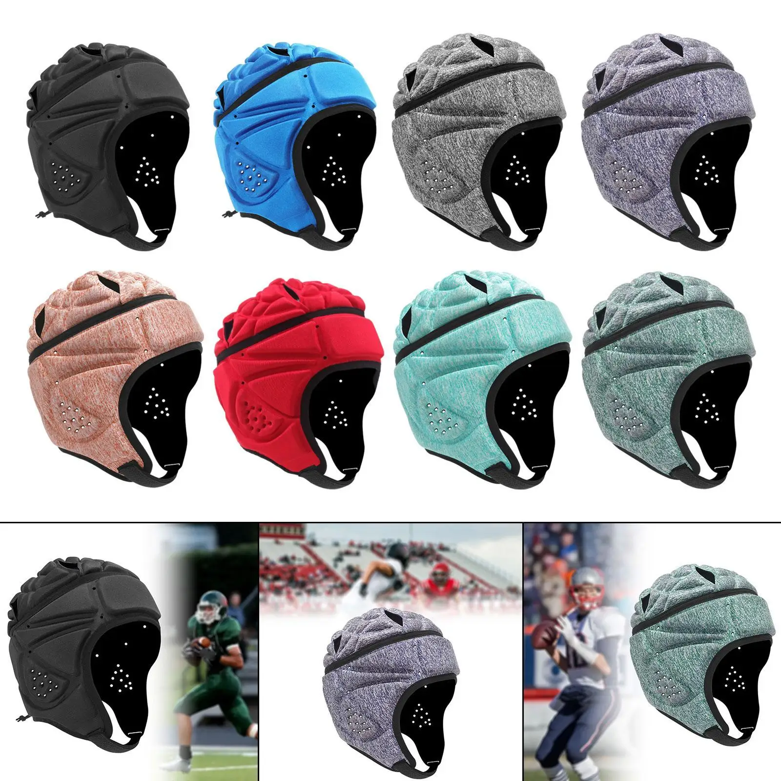 

Rugby Helmet Rugby Headgear Protection Protector Accessories Shockproof Rugby