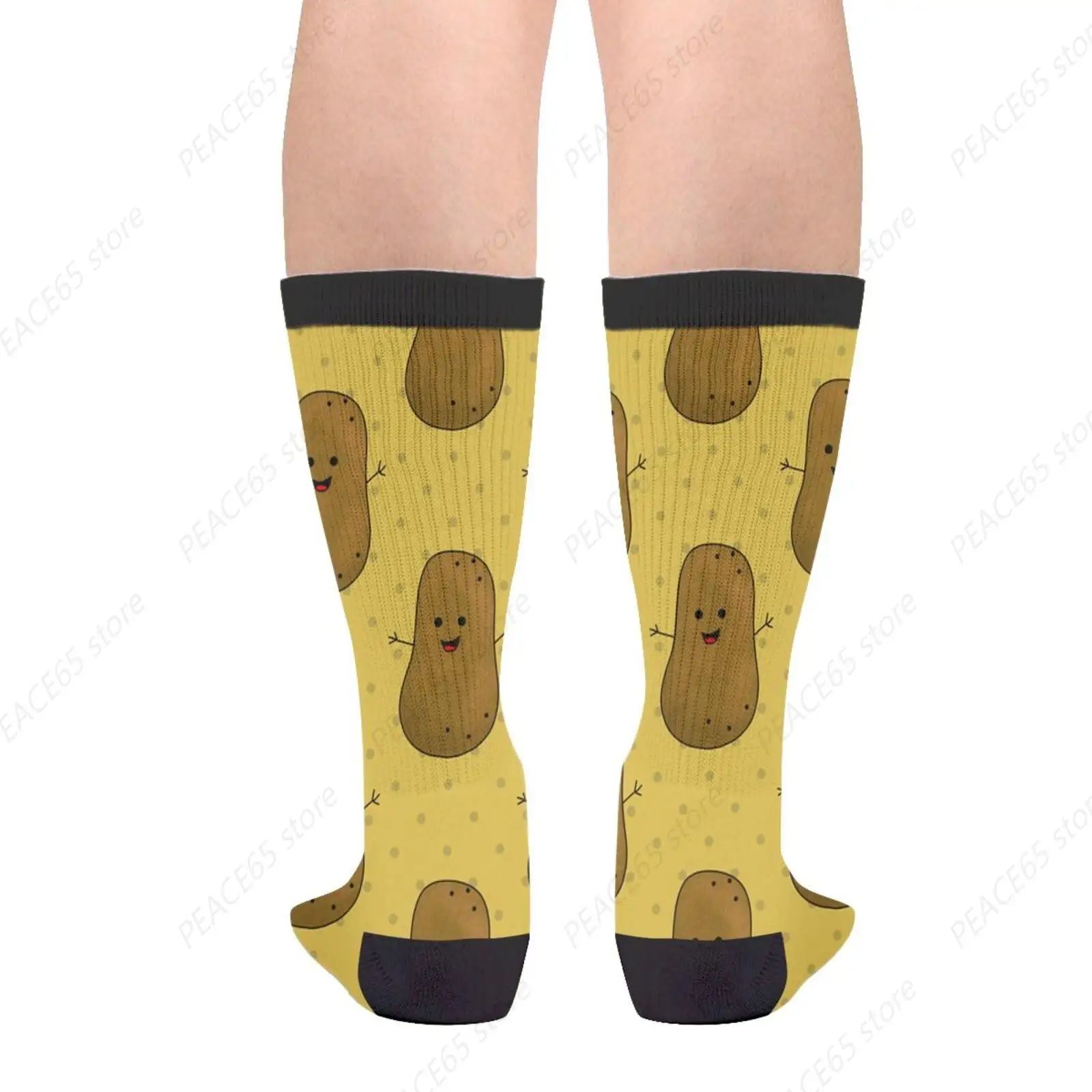 Cute Potatoes Unisex Novelty Crew Socks Funny Crazy Novelty Socks Gift