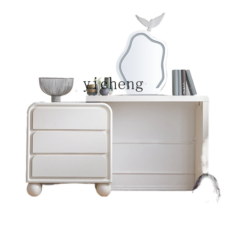 

XL Small Three-Bucket Cabinet Dressing Table Integrated Master Bedroom Light Luxury High Sense Makeup Table