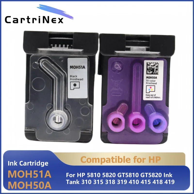 

Compatible Printhead GT52 GT51 MOH50A MOH51A Print Head For HP 5810 5820 GT5810 GT5820 Ink Tank 310 315 318 319 410 415 418 419