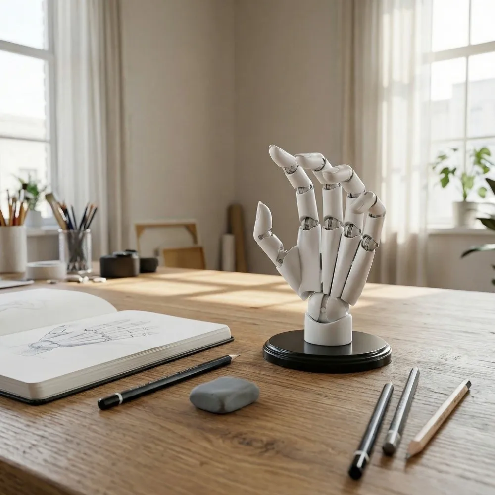 

Модель руки с шарнирным сочленением (левая/правая), регулируемая, гибкая, с подвижными суставами пальцев, для позирования