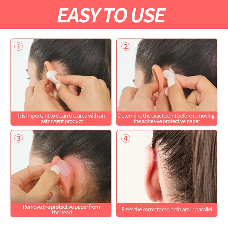 2/4/6/8Pcs Ear Correctar Fixer Cosmetic Ear Stickers Ear Correctar Tool Like Elf Ears Stretched Ears Correctar Tape