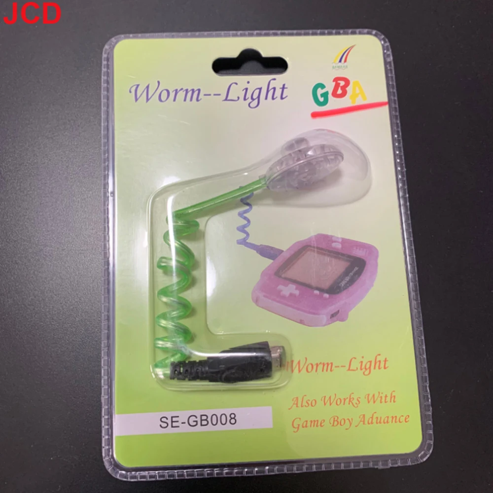 JCD 1 pc For GBA GBC Worm Light Illumination LED Lamps for Gameboy Advance For G-BA G-BP G-BC Game Console With Packing