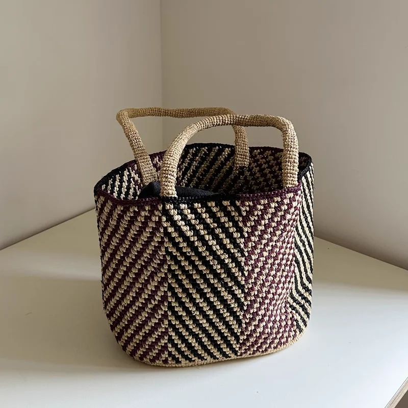 

Lazy Luxury Single Shoulder Underarm Bag 2025 Women's Classic Lafite Straw Woven Bag Women's Tote Bag Hand Woven