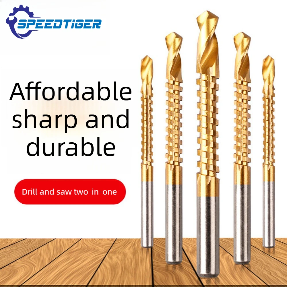 

4/6 Pcs HSS Twist Drill Bits Set 3-8mm Serrated Grooving Cutting Tap Spiral Saw Wood Metal Plastic Hole Saw Titanium Drill Tools
