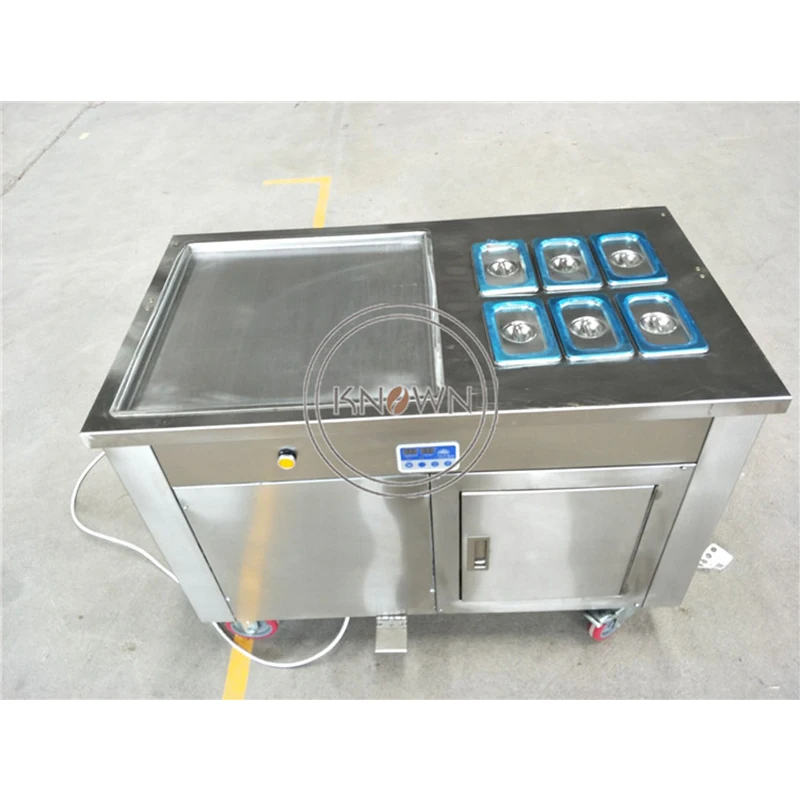 

Commercial Fried Ice Cream Machine Frozen Yogurt Machine Thailand Ice Cream Roll Maker