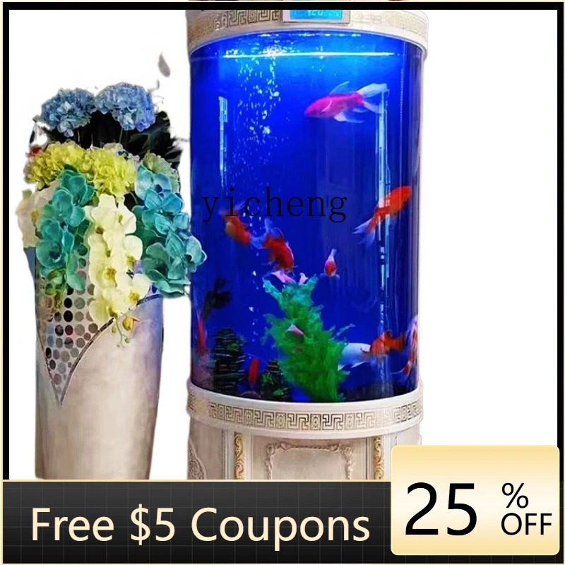 

XL Semicircle Glass Fish Globe against the Wall Change Water Landscape Ecological Filter