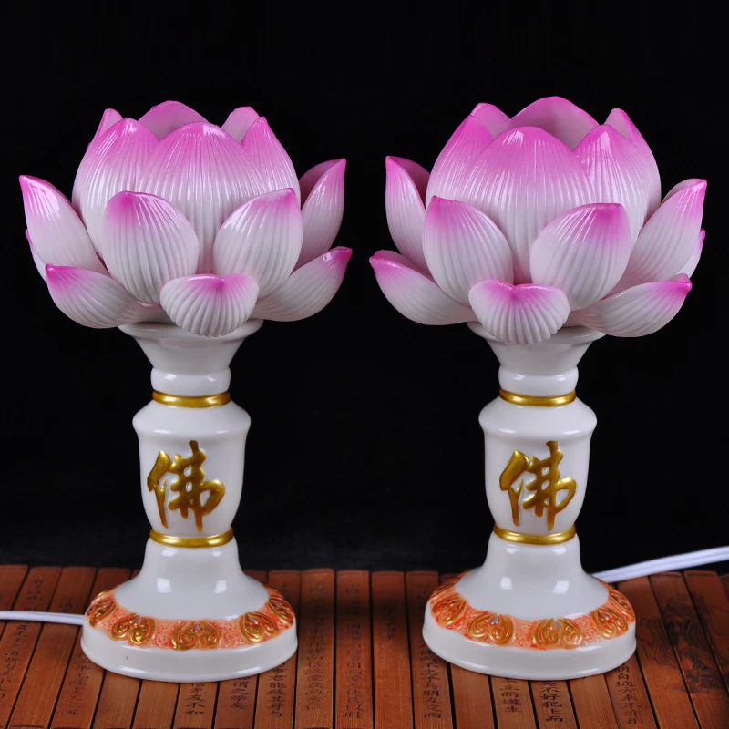 Lotus Changming Lantern and Buddha Hall Decorative Ornaments