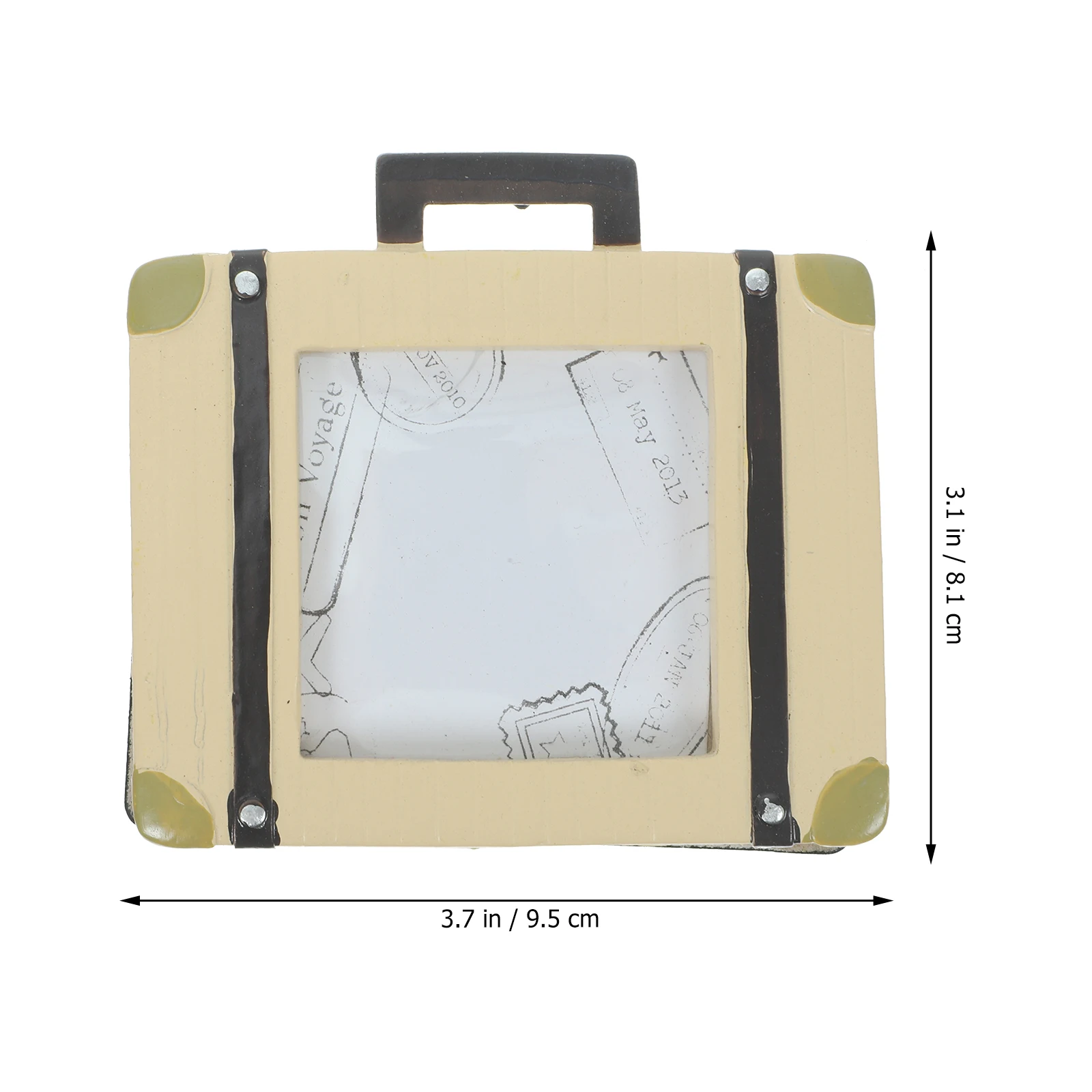 

4pcs Suitcase Frame 92x85mm Vintage Resin Decor Bedroom Picture Creative Display Home Office Portrait Photo Frame Gifts