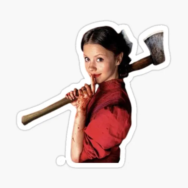 Pearl X Mia Goth Axe Print  5PCS Stickers for Decorations Kid Cute Anime Print Home Decor  Wall Window Living Room Luggage