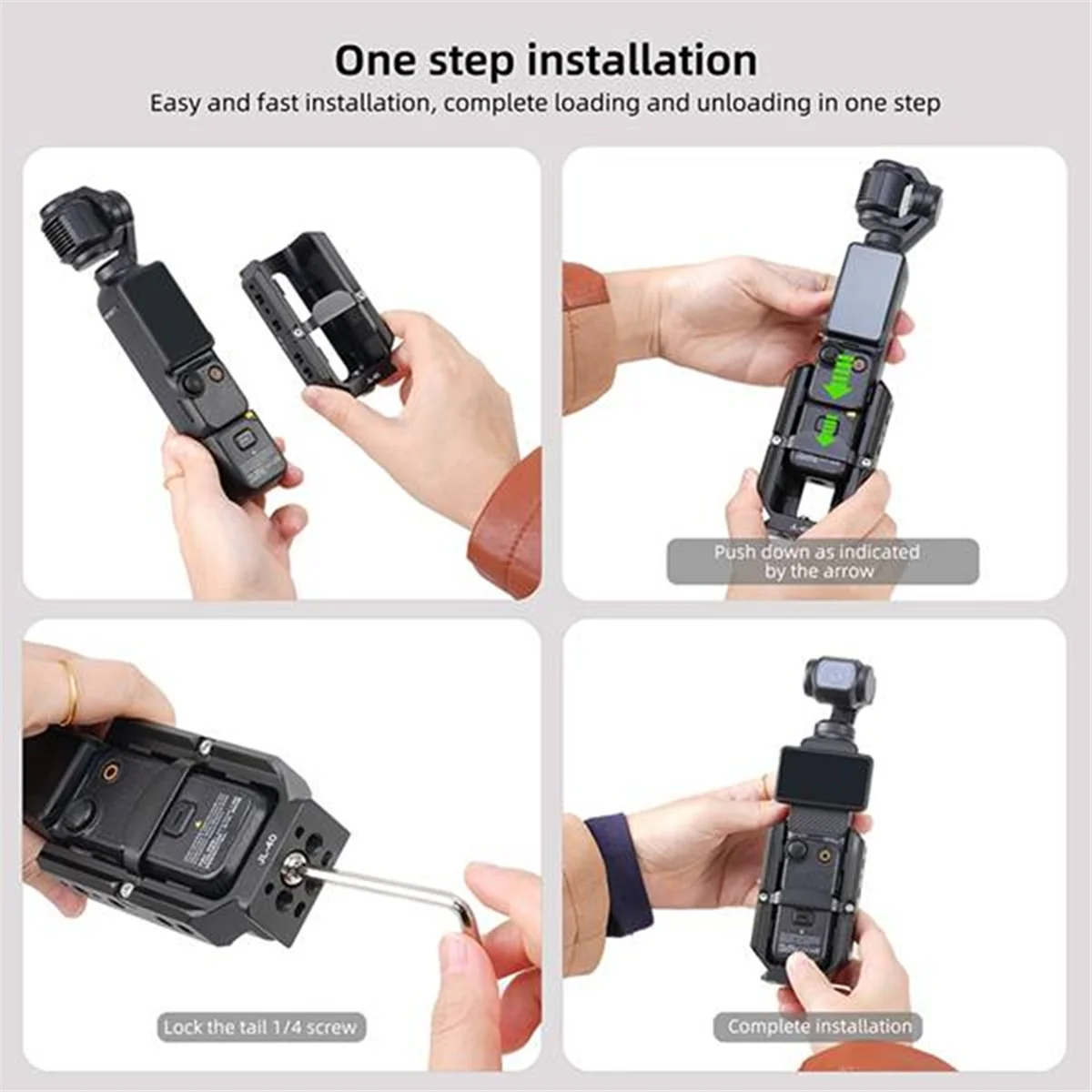 

Popular_JLwin Cage for Osmo Pocket 3 Expansion Adapter for DJI Osmo Pocket 3
