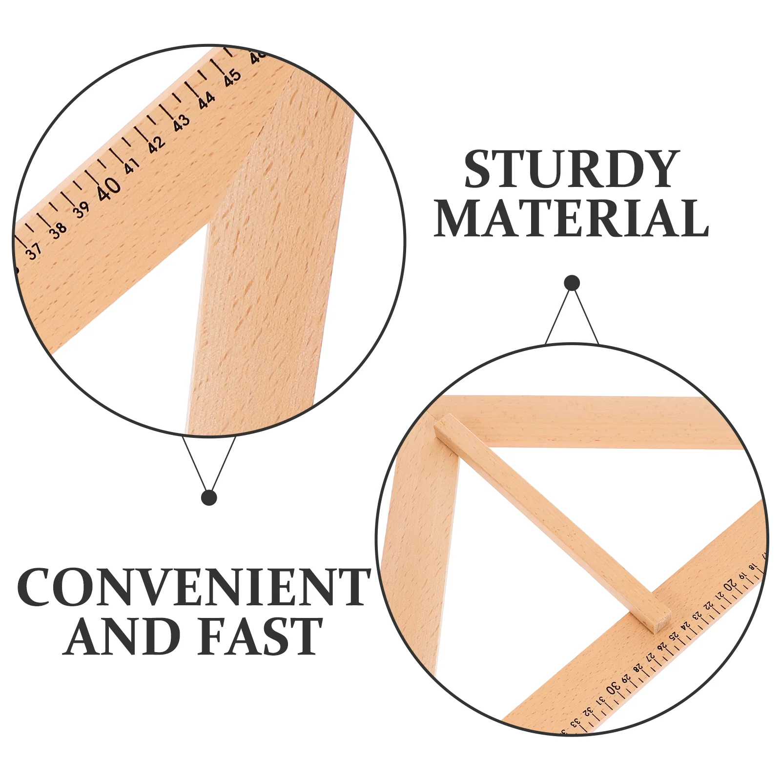 Teacher Measuring Ruler Implement Woodworker's Measuring Tool Classroom Ruler For Teaching Classroom Hardwood Measuring Ruler