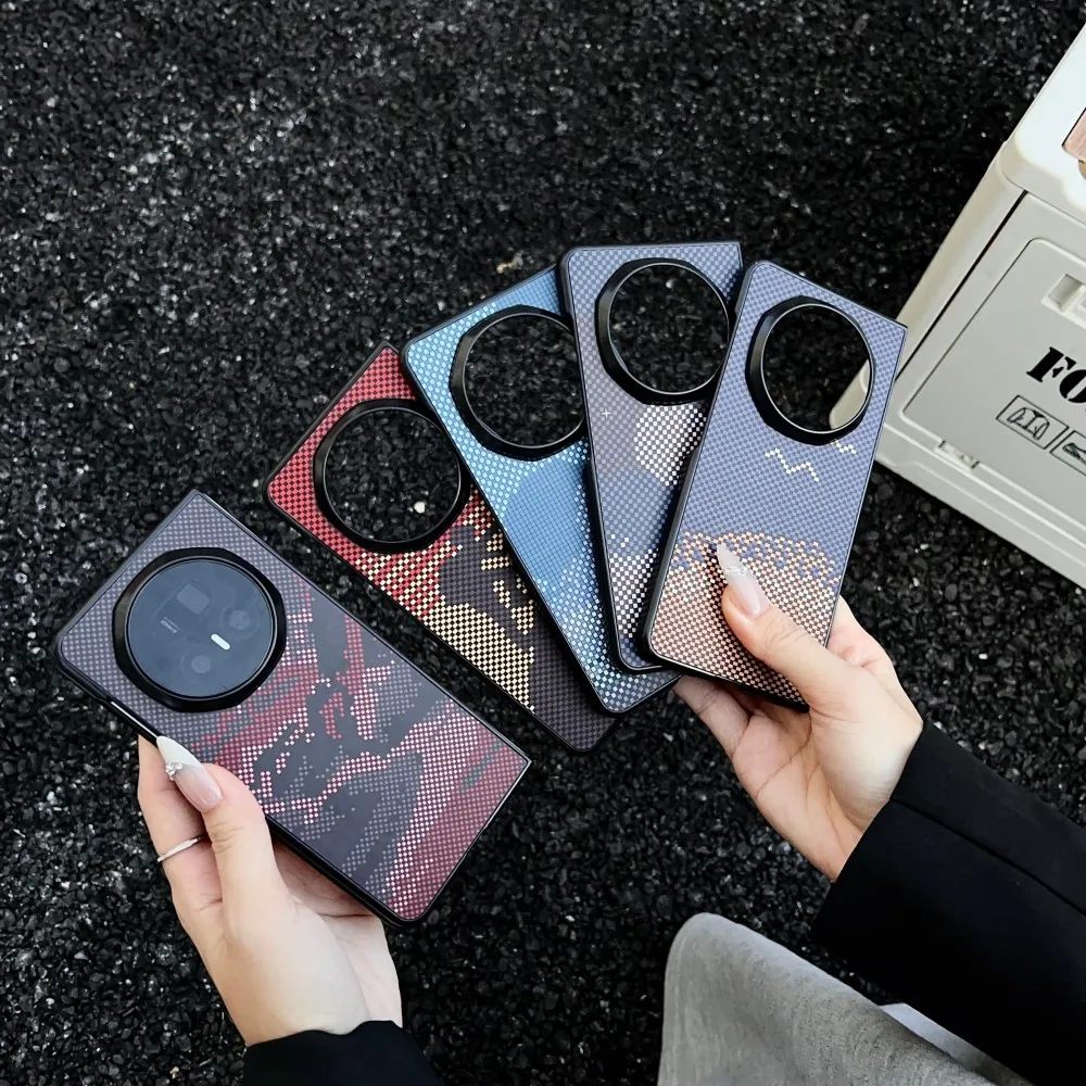 حافظة لهاتف هواوي هونور ماجيك V5 من ألياف الكربون الصلبة المغناطيسية للشحن اللاسلكي غطاء خلفي واقٍ لهاتف ماجيك V5 V3 Shell #2