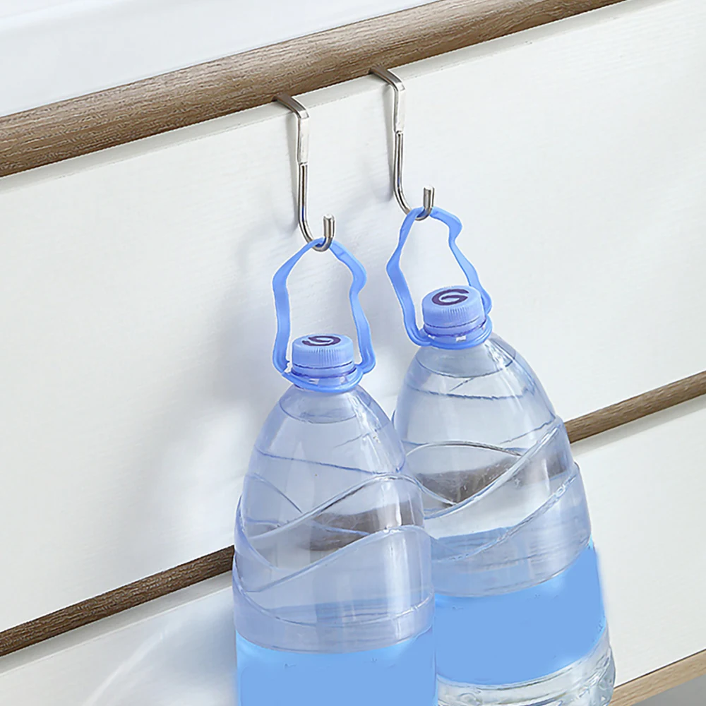 2PC Stainless Steel Hook Free Punching Double S-Shape Hook Kitchen Bathroom Cabinet Door Back Type Coat Towel Storage Hanger image 5
