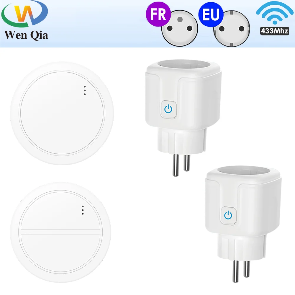 Wireless Remote Control Socket Switch 50 Meters Remote Control Electrical Outlets 220V 16A EU Plug for Home Appliance Fan Light