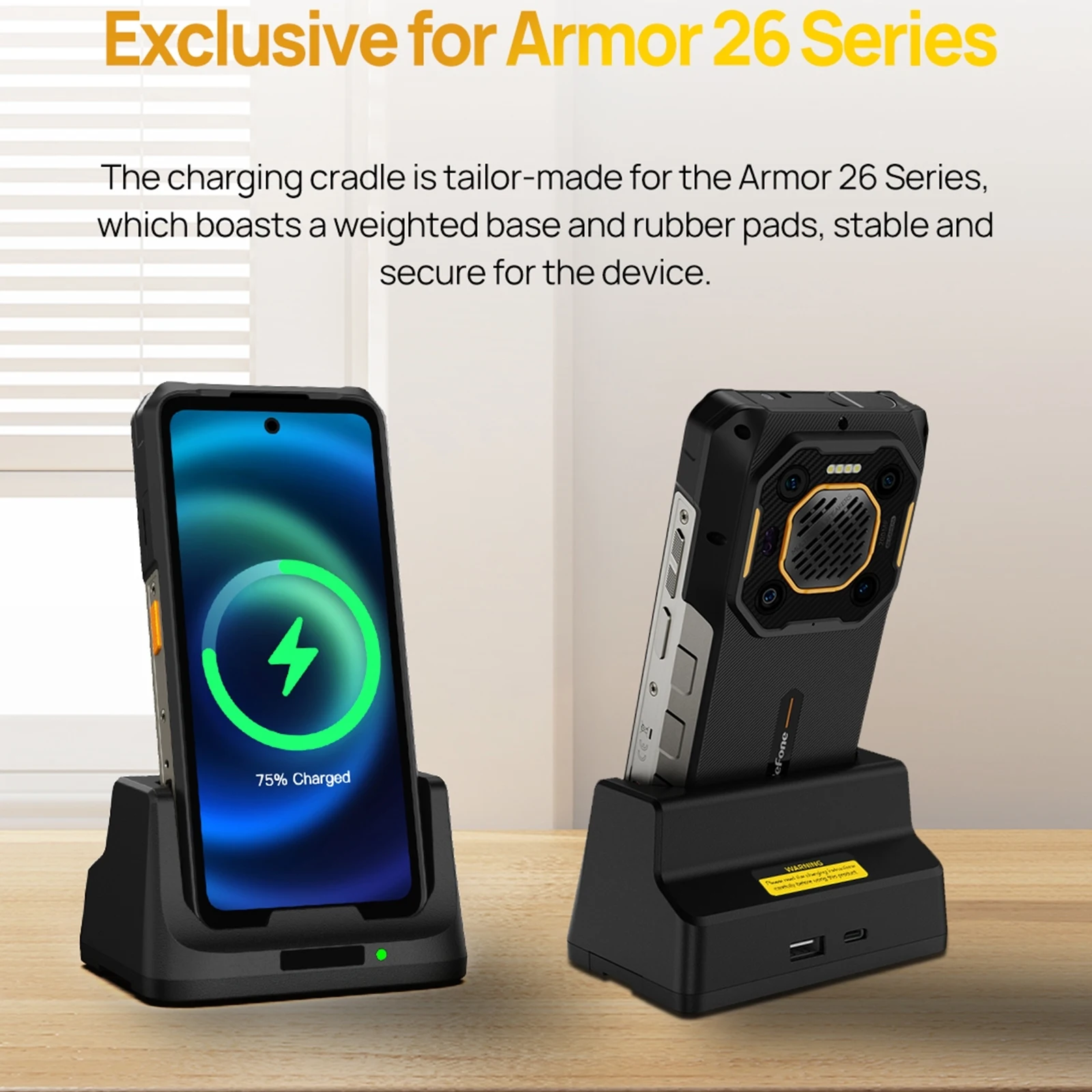 Ulefone Armor 26 Wireless Charging Stand UAS22 33W Desk Charging Dock Armor 26 Ultra  & Mobile Phone Holder