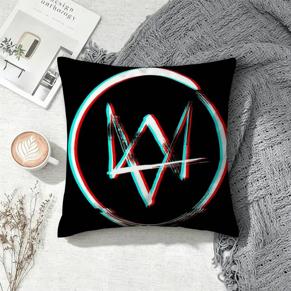 Game Watch Dogs 2 D-Dedsec  Square Pillow Case Multi Sizes For Car Home Bedroom Decor Custom Valentine Gifts