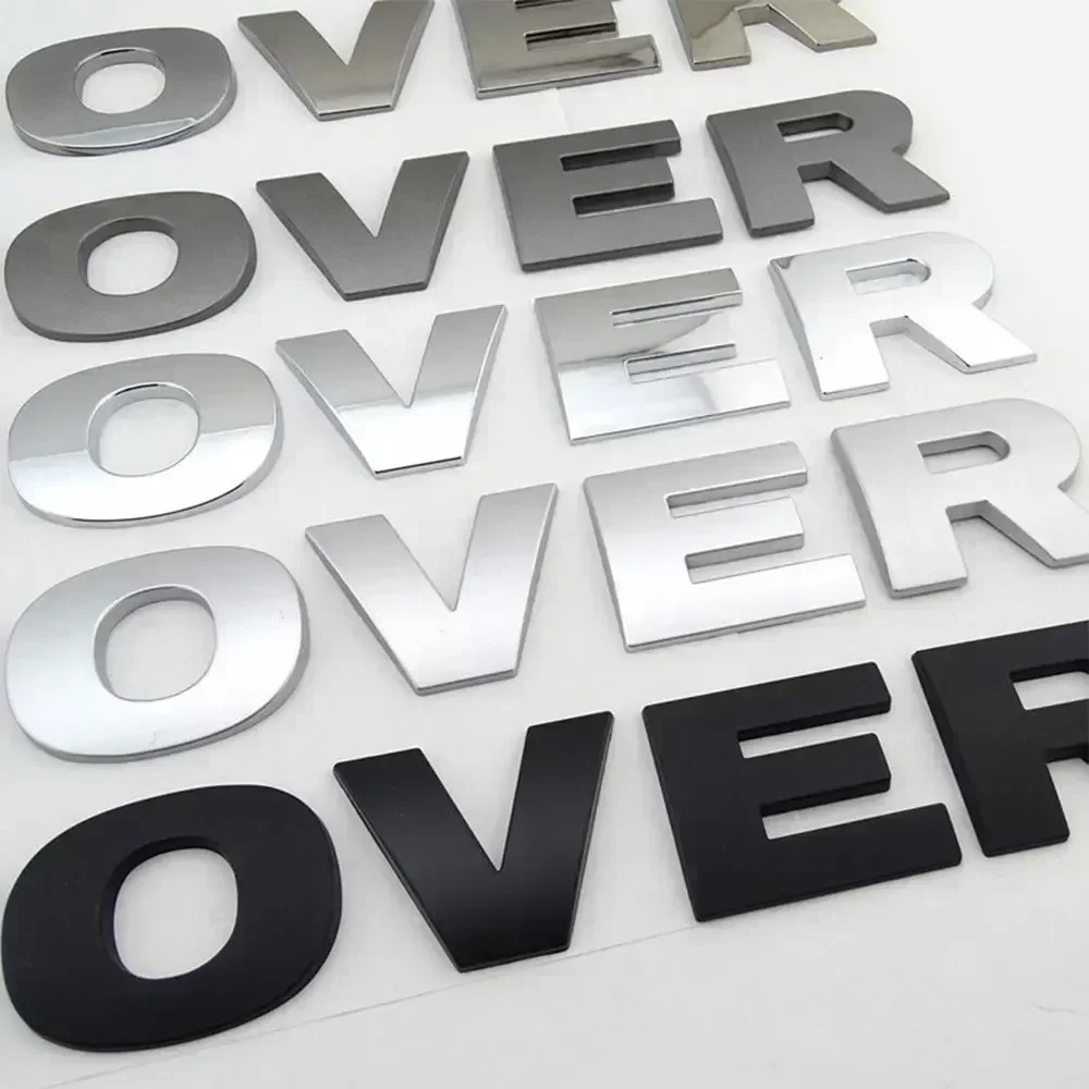 NEW ABS Letter Car Hood Bonnet Cover Emblem For Land Rover Range Rover Velar Sport Discovery 2 3 4 Defender Sticker Accessories
