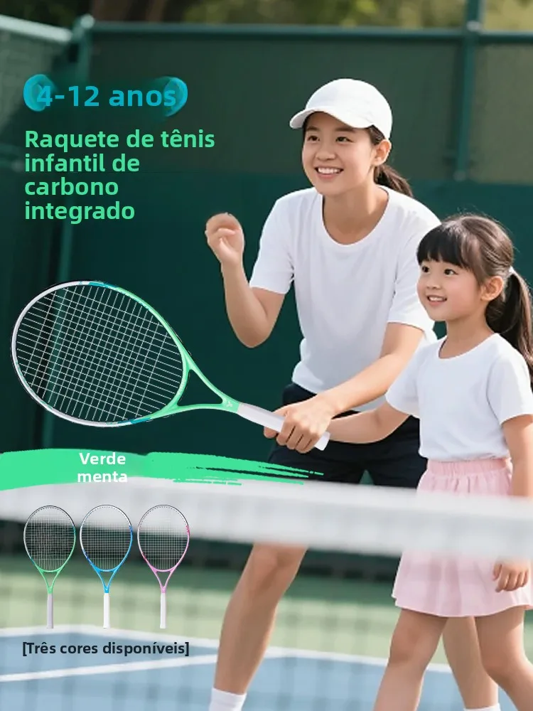 children's-carbon-composite-tennis-racket-integrated-durability-self-practice-beginner-single-rebound-trainer