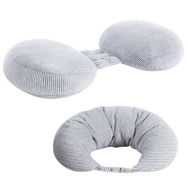 Almohada de algodón a rayas para mujer embarazada, cojín multifunción, suave, cómodo, soporte para el vientre, cintura, sueño lateral, estilo moderno