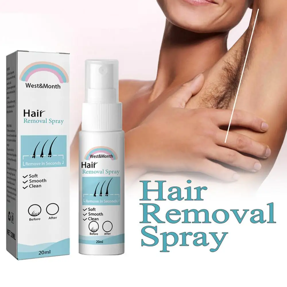 1/2/3pcs Hair Growth Inhibitor Suitable For Men And Women Permanent Hair Remover Safe Convenient Hair Spray Hair Removal Spray