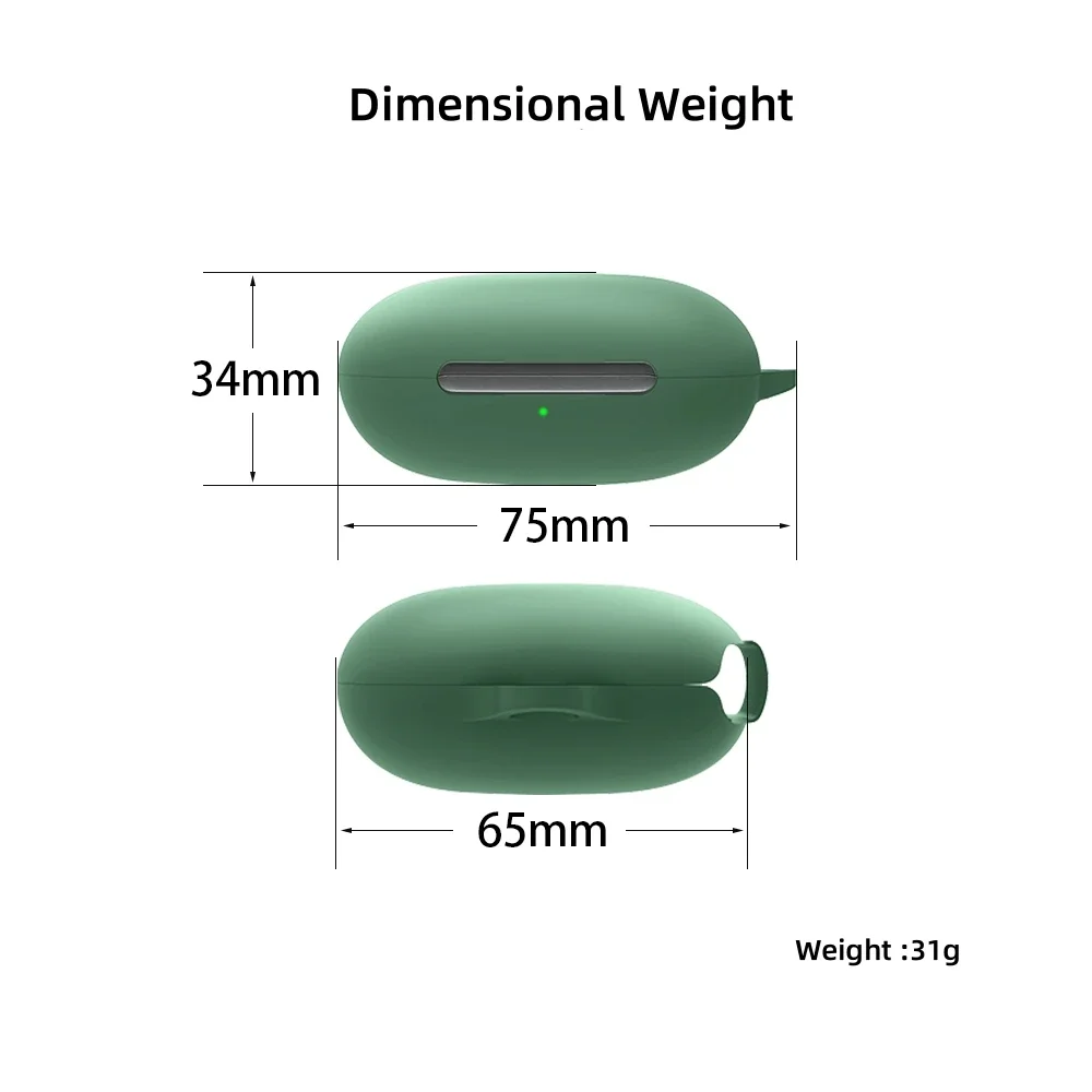 Beats Fit Pro用の保護ケース,保護スリーブ,シリカゲル,落下防止,フック付き安全保護